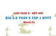 Bài 2.6 SGK Toán 9 tập 1 Kết nối tri thức